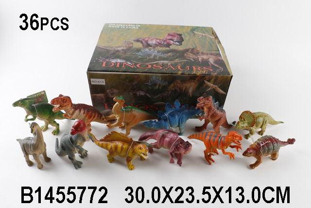 Я48643-7 Фигурка животного "Эра динозавров-6"(36шт., микс,резина,в ш/б) (Арт. 1455772) 