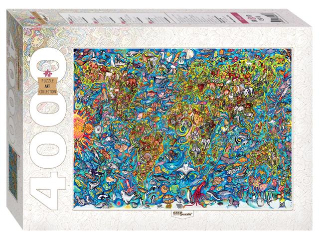 Я44300/1 Мозаика "puzzle" 4000 "Карта мира"