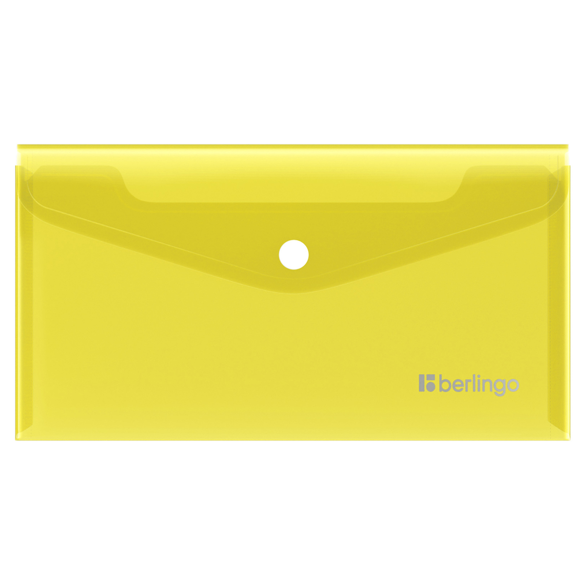 Я352671 Папка-конверт на кнопке Berlingo "No Secret", С6, 200мкм, желтая
