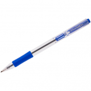 Я178852 Ручка шариковая автоматическая OfficeSpace синяя, 1,0мм, грип, прозрачный корпус 	